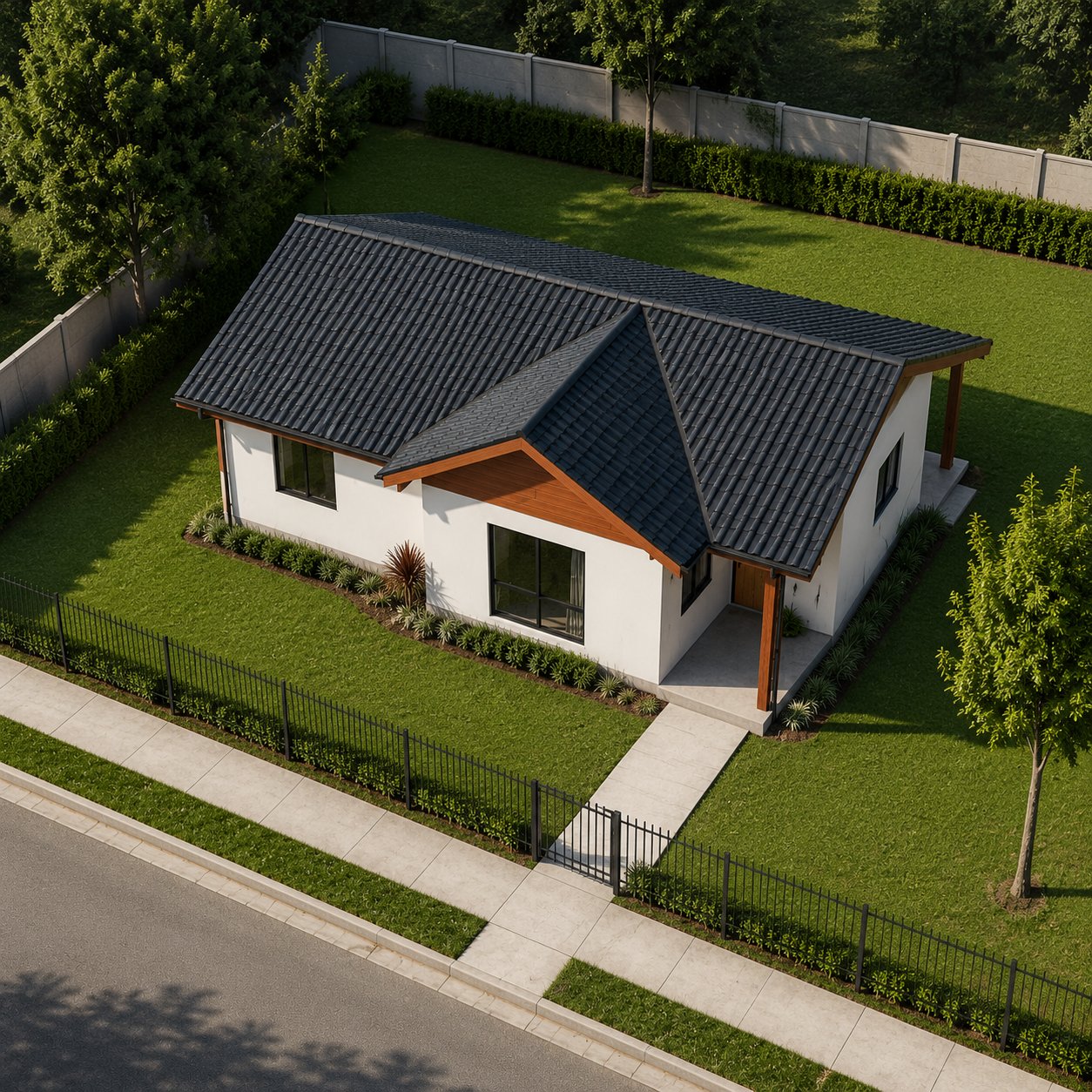 Modelo Renso — vista aérea 3D
