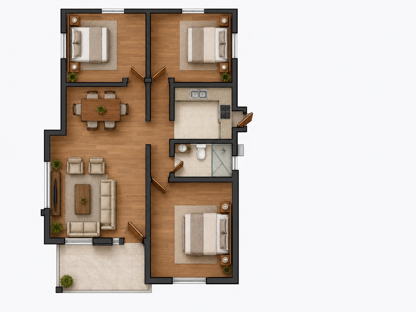 Modelo Renso — planta amoblada
